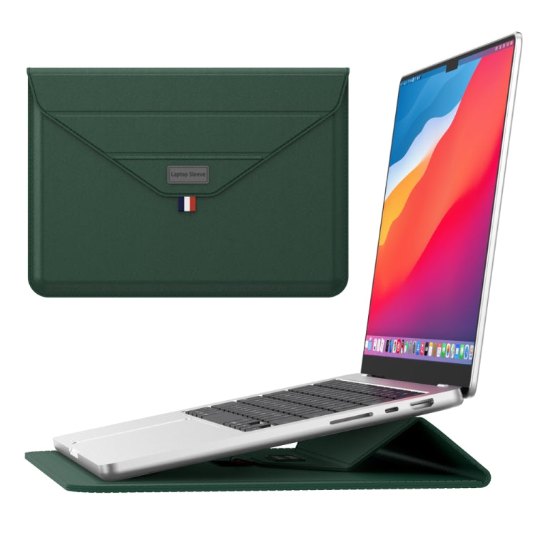 For 15.4/15.6/16.1 inch Envelope Holder Laptop Sleeve Bag(Dark Green) - free shipping - PMC Jewellery - Order now!