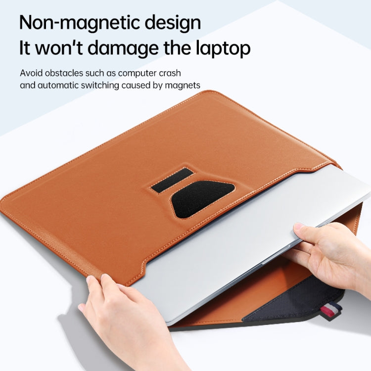 For 15.4/15.6/16.1 inch Envelope Holder Laptop Sleeve Bag(Brown) - 15.6 - 17 inch by PMC Jewellery | Online Shopping South Africa | PMC Jewellery | Buy Now Pay Later Mobicred