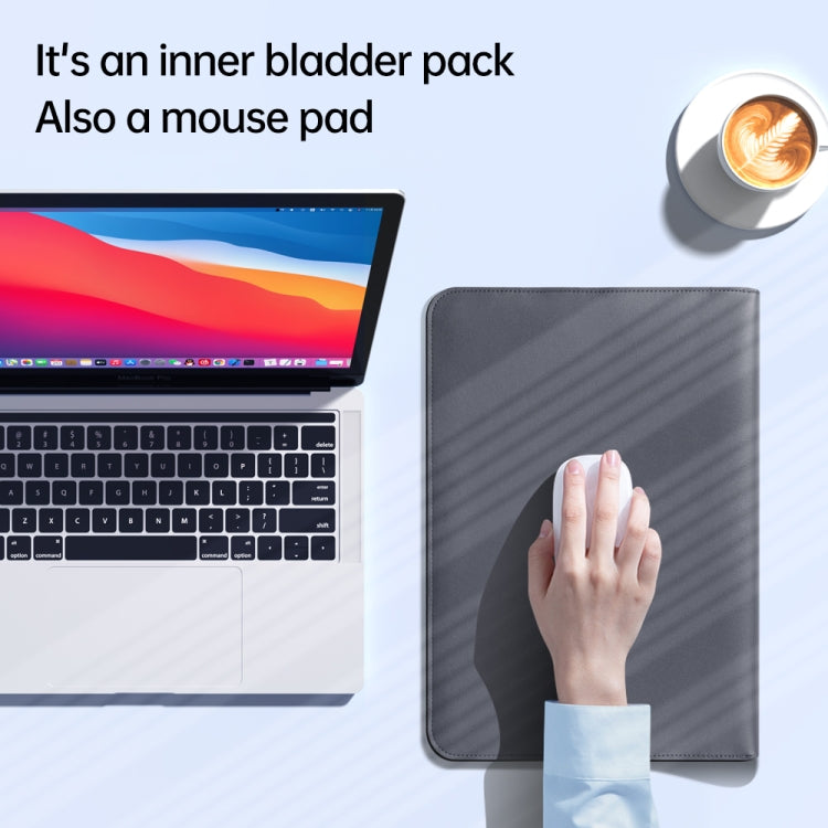 For 13/14 inch Envelope Holder Laptop Sleeve Bag with Accessories Bag(Grey) - Other by PMC Jewellery | Online Shopping South Africa | PMC Jewellery | Buy Now Pay Later Mobicred