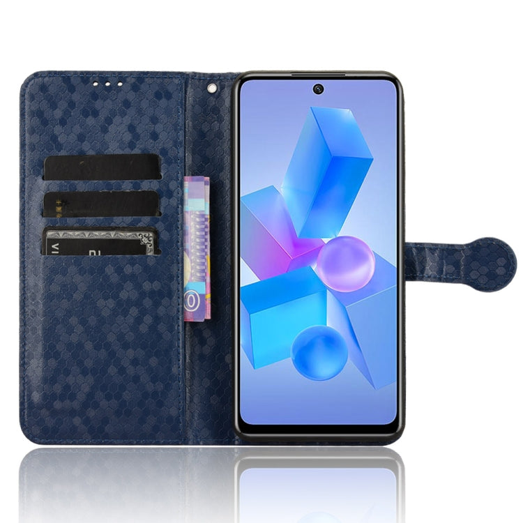 For Infinix Hot 40 / Hot 40 Pro 4G 2024 Honeycomb Dot Texture Leather Phone Case(Blue) - Infinix Cases by PMC Jewellery | Online Shopping South Africa | PMC Jewellery | Buy Now Pay Later Mobicred