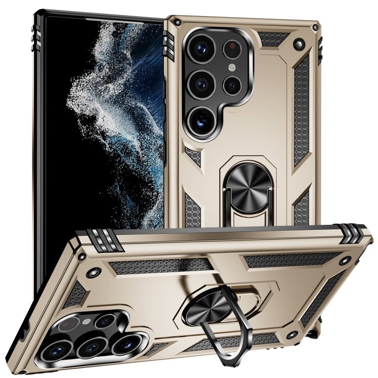 For Samsung Galaxy S24 Ultra 5G Shockproof TPU + PC Phone Case(Gold) - Galaxy S24 Ultra 5G Cases by PMC TechLife | Online Shopping South Africa | PMC TechLife