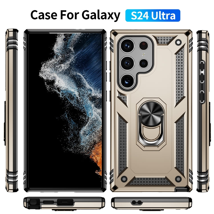 For Samsung Galaxy S24 Ultra 5G Shockproof TPU + PC Phone Case(Gold) - Galaxy S24 Ultra 5G Cases by PMC TechLife | Online Shopping South Africa | PMC TechLife