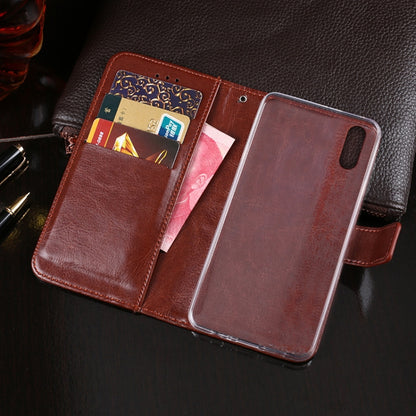 For TP-Link Neffos C9s idewei Crazy Horse Texture Horizontal Flip Leather Case with Holder & Card Slots & Wallet(Black) - More Brand by idewei | Online Shopping South Africa | PMC Jewellery | Buy Now Pay Later Mobicred