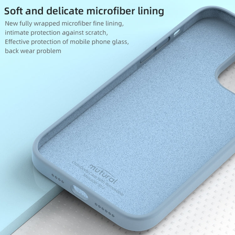 For iPhone 15 Pro Max Mutural Yuemu Series Liquid Silicone Phone Case(Light Blue) - iPhone 15 Pro Max Cases by Mutural | Online Shopping South Africa | PMC Jewellery | Buy Now Pay Later Mobicred