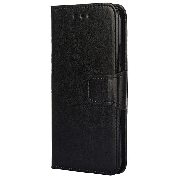 For Motorola Moto G Play 4G 2024 Crystal Texture Leather Phone Case(Black) - Motorola Cases by PMC Jewellery | Online Shopping South Africa | PMC Jewellery | Buy Now Pay Later Mobicred