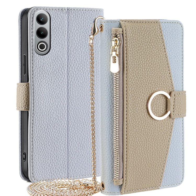 For OnePlus Nord CE4 Crossbody Litchi Texture Leather Phone Case(Blue) - OnePlus Cases by PMC TechLife | Online Shopping South Africa | PMC TechLife | Buy Now Pay Later Mobicred