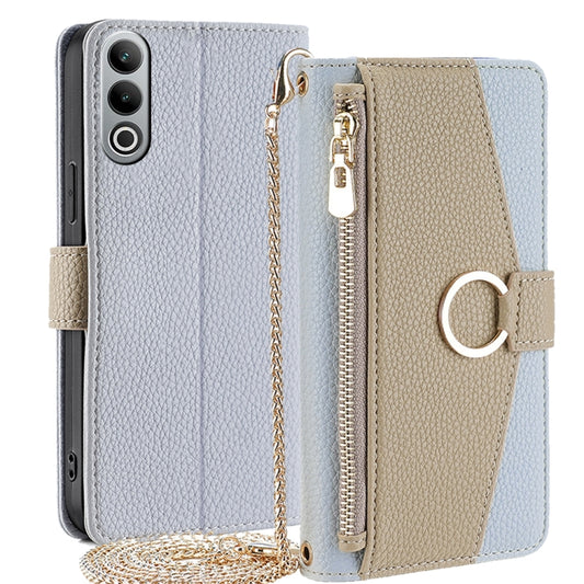 For OnePlus Nord CE4 Crossbody Litchi Texture Leather Phone Case(Blue) - OnePlus Cases by PMC Jewellery | Online Shopping South Africa | PMC Jewellery | Buy Now Pay Later Mobicred