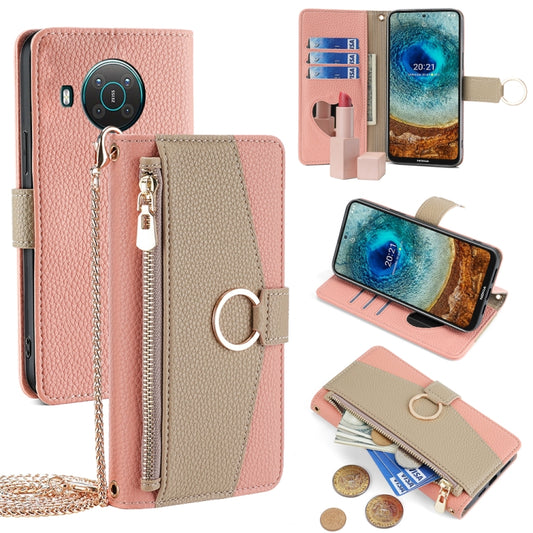 For Nokia X10 / X20 Crossbody Litchi Texture Leather Phone Case(Pink) - Nokia Cases by PMC Jewellery | Online Shopping South Africa | PMC Jewellery | Buy Now Pay Later Mobicred