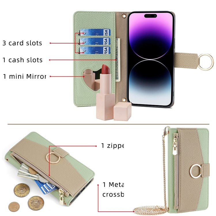 For Honor X50 5G Crossbody Litchi Texture Leather Phone Case(Green) - Honor Cases by PMC TechLife | Online Shopping South Africa | PMC TechLife | Buy Now Pay Later Mobicred