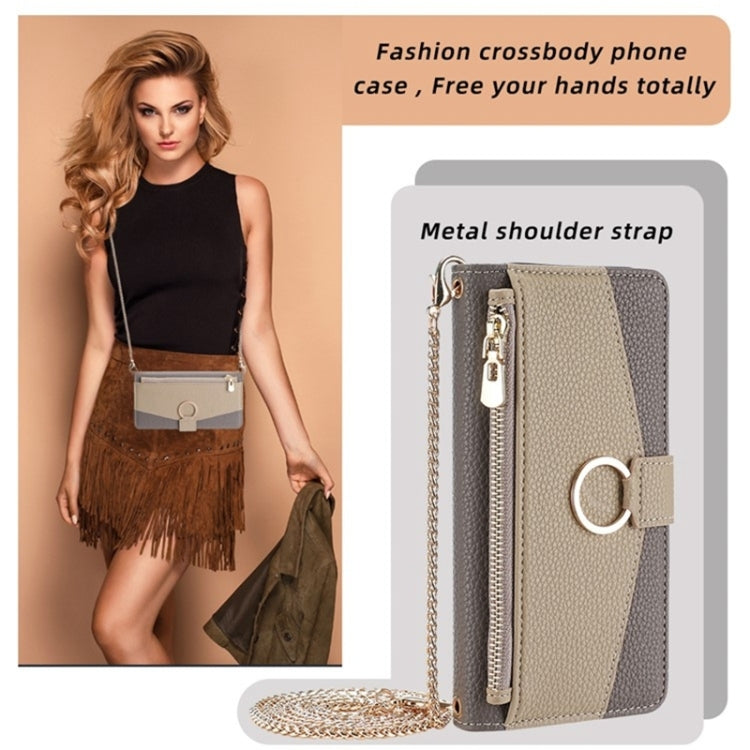 For Honor X7a Crossbody Litchi Texture Leather Phone Case(Grey) - Honor Cases by PMC TechLife | Online Shopping South Africa | PMC TechLife | Buy Now Pay Later Mobicred