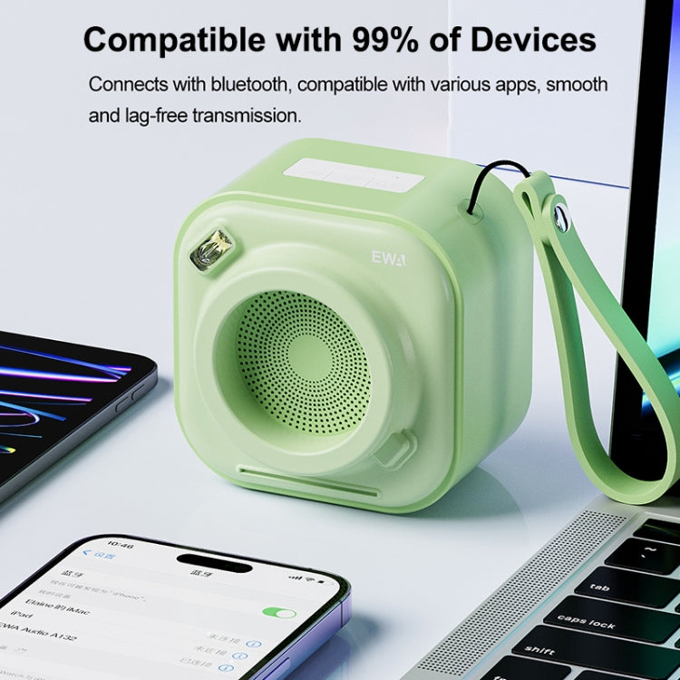 EWA A132 Portable Mini Stereo Wireless Bluetooth Speaker(Brown Green) - Mini Speaker by EWA | Online Shopping South Africa | PMC Jewellery | Buy Now Pay Later Mobicred