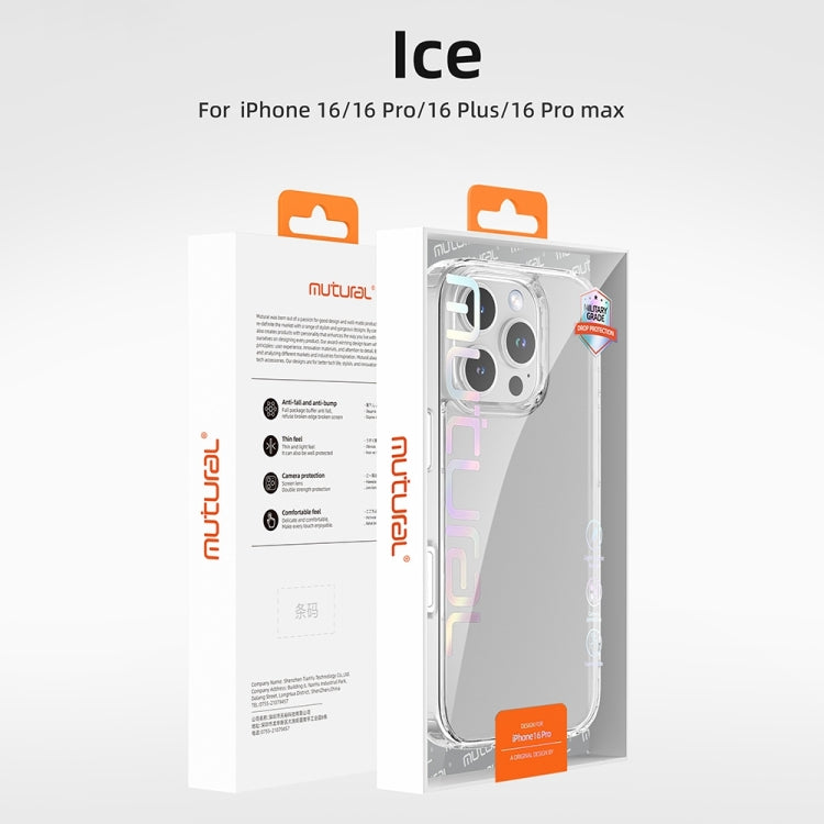 For iPhone 16 Pro Mutural Ice Series TPU Phone Case(Transparent) - free shipping - PMC TechLife - Order now!