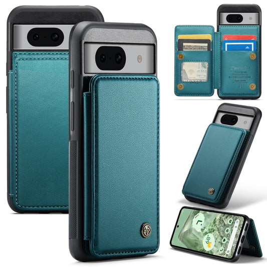 For Google Pixel 8a CaseMe C22 Card Slots Holder RFID Anti-theft Phone Case(Blue Green) - Google Cases by CaseMe | Online Shopping South Africa | PMC Jewellery | Buy Now Pay Later Mobicred