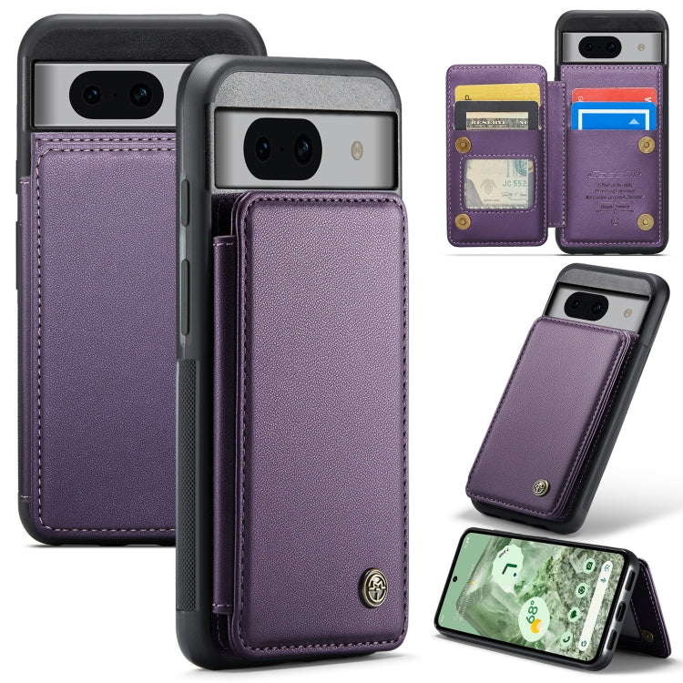 For Google Pixel 8a CaseMe C22 Card Slots Holder RFID Anti-theft Phone Case(Purple) - Google Cases by CaseMe | Online Shopping South Africa | PMC Jewellery | Buy Now Pay Later Mobicred