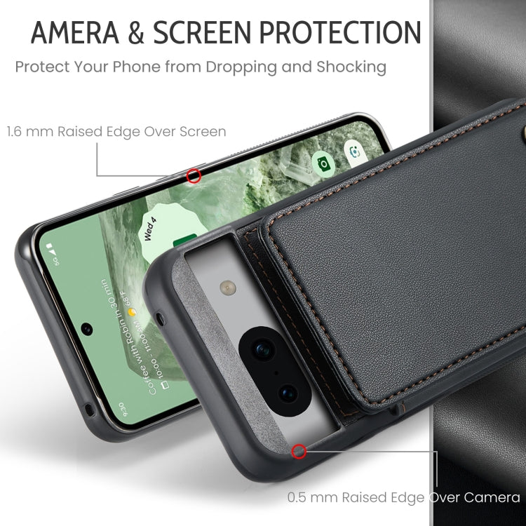 For Google Pixel 8a CaseMe C22 Card Slots Holder RFID Anti-theft Phone Case(Black) - Google Cases by CaseMe | Online Shopping South Africa | PMC Jewellery | Buy Now Pay Later Mobicred