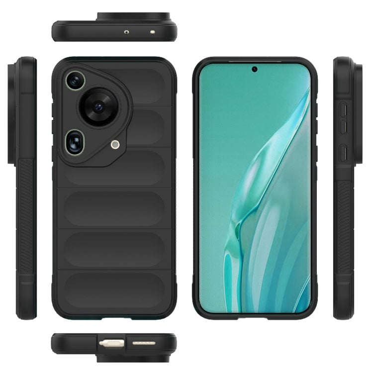 For Huawei Pura 70 Ultra Magic Shield TPU + Flannel Phone Case(Black) - Huawei Cases by PMC Jewellery | Online Shopping South Africa | PMC Jewellery | Buy Now Pay Later Mobicred