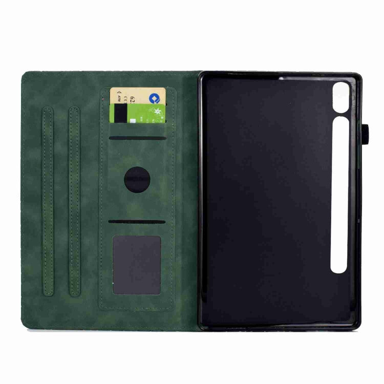 For Samsung Galaxy Tab S9 Rhombus TPU Smart Leather Tablet Case(Green) - Galaxy Tab S9 Cases by PMC Jewellery | Online Shopping South Africa | PMC Jewellery | Buy Now Pay Later Mobicred