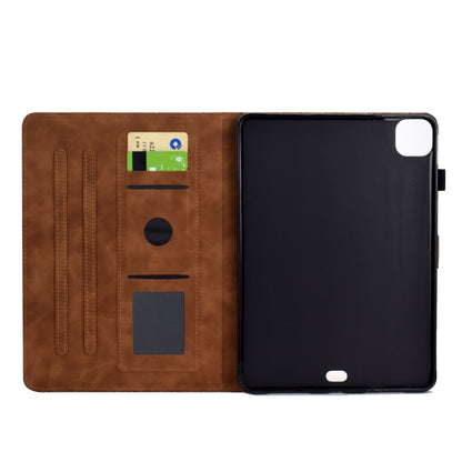 For iPad Pro 11 2024 Rhombus TPU Smart Leather Tablet Case(Brown) - iPad Pro 11 2024 Cases by PMC Jewellery | Online Shopping South Africa | PMC Jewellery | Buy Now Pay Later Mobicred