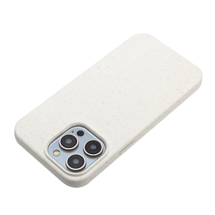 For iPhone 15 Pro Wheat MagSafe Magnetic Straw Material + TPU Phone Case(White) - iPhone 15 Pro Cases by PMC TechLife | Online Shopping South Africa | PMC TechLife | Buy Now Pay Later Mobicred