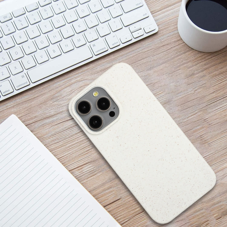 For iPhone 13 Pro Wheat MagSafe Magnetic Straw Material + TPU Phone Case(White) - iPhone 13 Pro Cases by PMC TechLife | Online Shopping South Africa | PMC TechLife