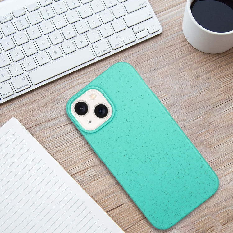 For iPhone 13 Wheat MagSafe Magnetic Straw Material + TPU Phone Case(Green) - iPhone 13 Cases by PMC TechLife | Online Shopping South Africa | PMC TechLife