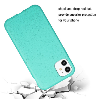 For iPhone 12 Wheat MagSafe Magnetic Straw Material + TPU Phone Case(Green) - iPhone 12 / 12 Pro Cases by PMC Jewellery | Online Shopping South Africa | PMC Jewellery