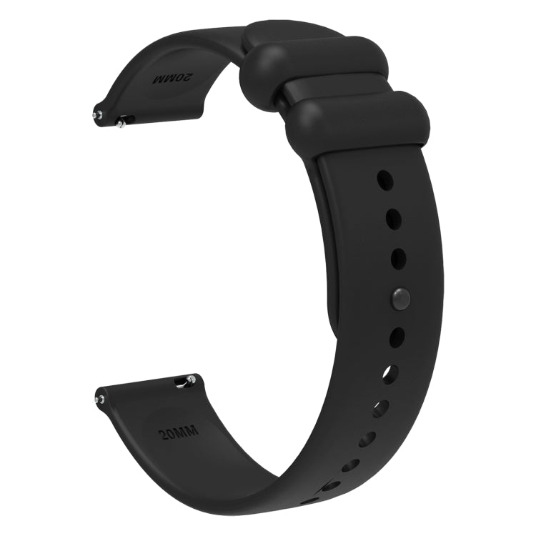 18mm Universal Solid Color Reverse Buckle Silicone Watch Band(Black) - free shipping - PMC TechLife - Order now!