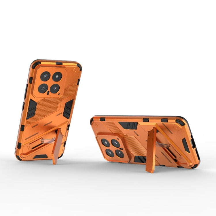 For Xiaomi 14 5G Punk Armor 2 in 1 PC + TPU Phone Case with Holder(Orange) - 14 Cases by PMC Jewellery | Online Shopping South Africa | PMC Jewellery