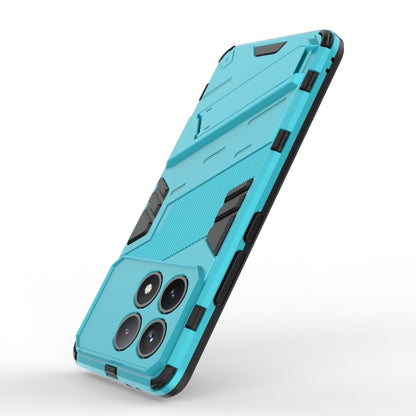 For Xiaomi Redmi K70 5G Punk Armor 2 in 1 PC + TPU Phone Case with Holder(Blue) - K70 Cases by PMC Jewellery | Online Shopping South Africa | PMC Jewellery | Buy Now Pay Later Mobicred