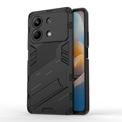 For Xiaomi Redmi Note 13R Pro 5G Punk Armor 2 in 1 PC + TPU Phone Case with Holder(Black) - Xiaomi Cases by PMC Jewellery | Online Shopping South Africa | PMC Jewellery | Buy Now Pay Later Mobicred