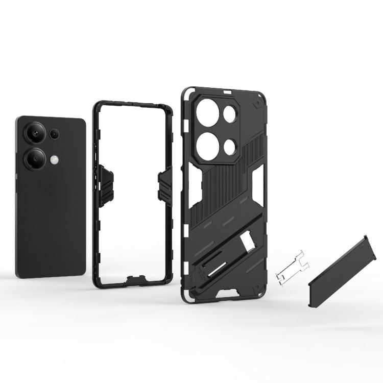 For Xiaomi Redmi Note 13 Pro 4G Global Punk Armor 2 in 1 PC + TPU Phone Case with Holder(Grey) - Note 13 Pro Cases by PMC TechLife | Online Shopping South Africa | PMC TechLife | Buy Now Pay Later Mobicred