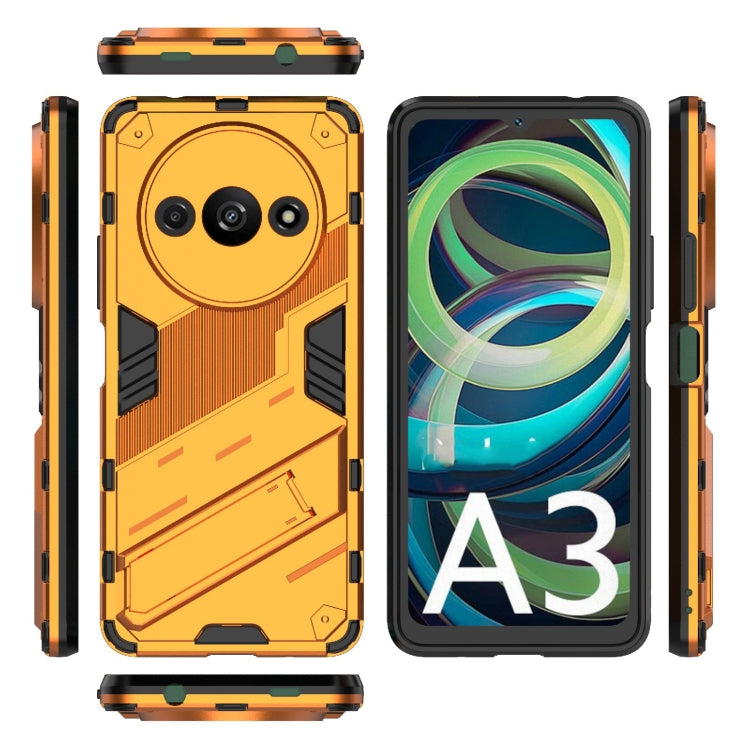 For Xiaomi Redmi A3 4G Global Punk Armor 2 in 1 PC + TPU Phone Case with Holder(Orange) - Xiaomi Cases by PMC Jewellery | Online Shopping South Africa | PMC Jewellery | Buy Now Pay Later Mobicred