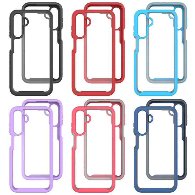 For Samsung Galaxy A15 5G Starry Sky Solid Color Shockproof TPU Clear PC Phone Case(Black) - Galaxy Phone Cases by PMC TechLife | Online Shopping South Africa | PMC TechLife