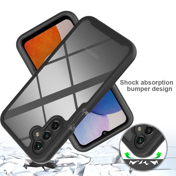 For Samsung Galaxy A15 5G Starry Sky Solid Color Shockproof TPU Clear PC Phone Case(Black) - Galaxy Phone Cases by PMC TechLife | Online Shopping South Africa | PMC TechLife