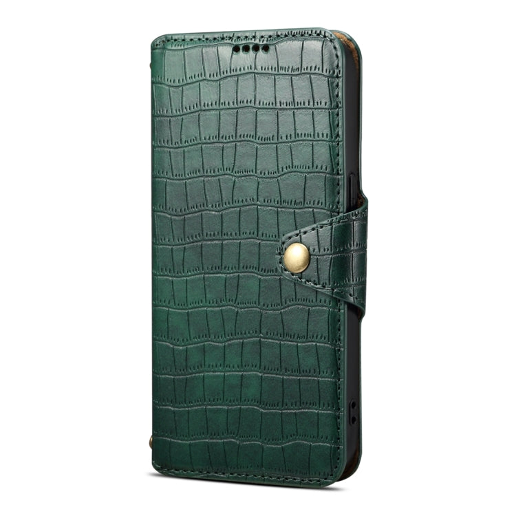 For Samsung Galaxy S24 Ultra 5G Denior Crocodile Texture Oil Edge Leather Phone Case(Green) - Galaxy S24 Ultra 5G Cases by Denior | Online Shopping South Africa | PMC Jewellery | Buy Now Pay Later Mobicred