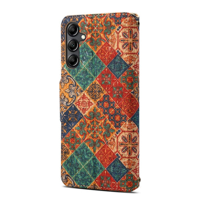 For Samsung Galaxy S24 5G Denior Flower Language Series Cork Fabric Oil Edge Leather Phone Case(Winter) - Galaxy S24 5G Cases by Denior | Online Shopping South Africa | PMC Jewellery | Buy Now Pay Later Mobicred