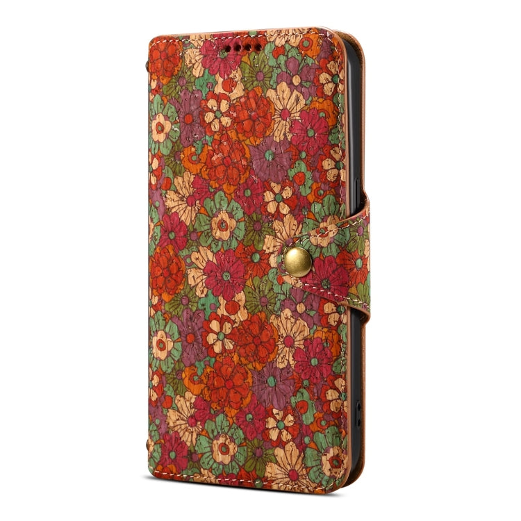 For Samsung Galaxy S24 Ultra 5G Denior Flower Language Series Cork Fabric Oil Edge Leather Phone Case(Summer) - Galaxy S24 Ultra 5G Cases by Denior | Online Shopping South Africa | PMC Jewellery | Buy Now Pay Later Mobicred