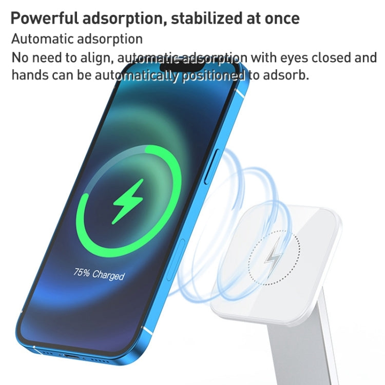 S16 15W 3 in 1 Foldable Wireless Fast Charging Phone Holder(White) - Wireless Charger by PMC Jewellery | Online Shopping South Africa | PMC Jewellery | Buy Now Pay Later Mobicred