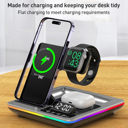 A93 15W 5 in 1 Multifunctional Foldable Wireless Charger Desktop Phone Stand(Black) - Wireless Charger by PMC Jewellery | Online Shopping South Africa | PMC Jewellery | Buy Now Pay Later Mobicred