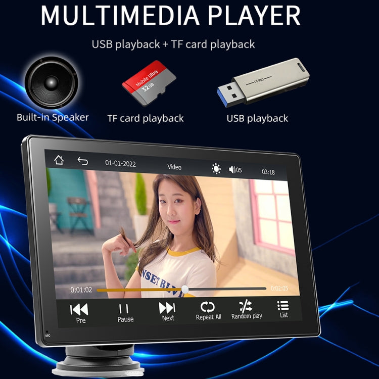 B5305 9 inch Portable Car MP5 Player Support CarPlay / Android Auto(Black) - Car MP3 & MP4 & MP5 by PMC TechLife | Online Shopping South Africa | PMC TechLife | Buy Now Pay Later Mobicred