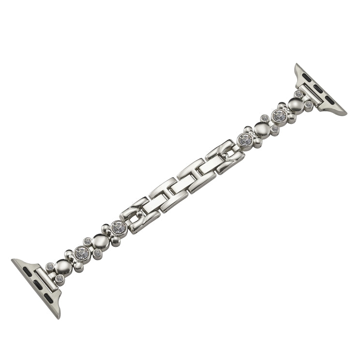 For Apple Watch SE 40mm Metal Diamond Bear Chain Watch Band(Starlight) - free shipping - PMc TechLife - Order now!