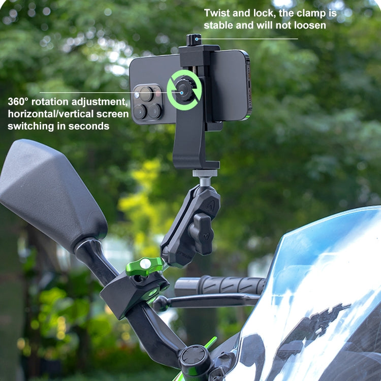 RUIGPRO Crab Clamp Action Camera Bracket 1/4 Dual-Head Crab 3-Stage Selfie Stick - Holder by RUIGPRO | Online Shopping South Africa | PMC Jewellery | Buy Now Pay Later Mobicred