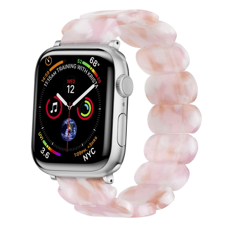 For Apple Watch Series 5 40mm Stretch Rope Resin Watch Band(Pink) - Watch Bands by PMC Jewellery | Online Shopping South Africa | PMC Jewellery