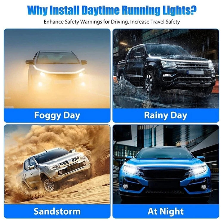 Car Startup Scan Through Hood LED Daytime Running Atmosphere Light, Length:1.8m(White Light) - Running Lights by PMC TechLife | Online Shopping South Africa | PMC TechLife | Buy Now Pay Later Mobicred