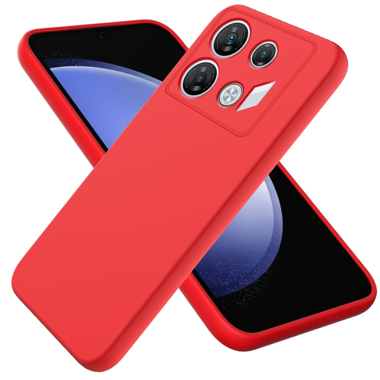 For Infinix GT 10 Pro Solid Color Liquid Silicone Dropproof Full Coverage Protective Case(Red) - Infinix Cases by PMC TechLife | Online Shopping South Africa | PMC TechLife