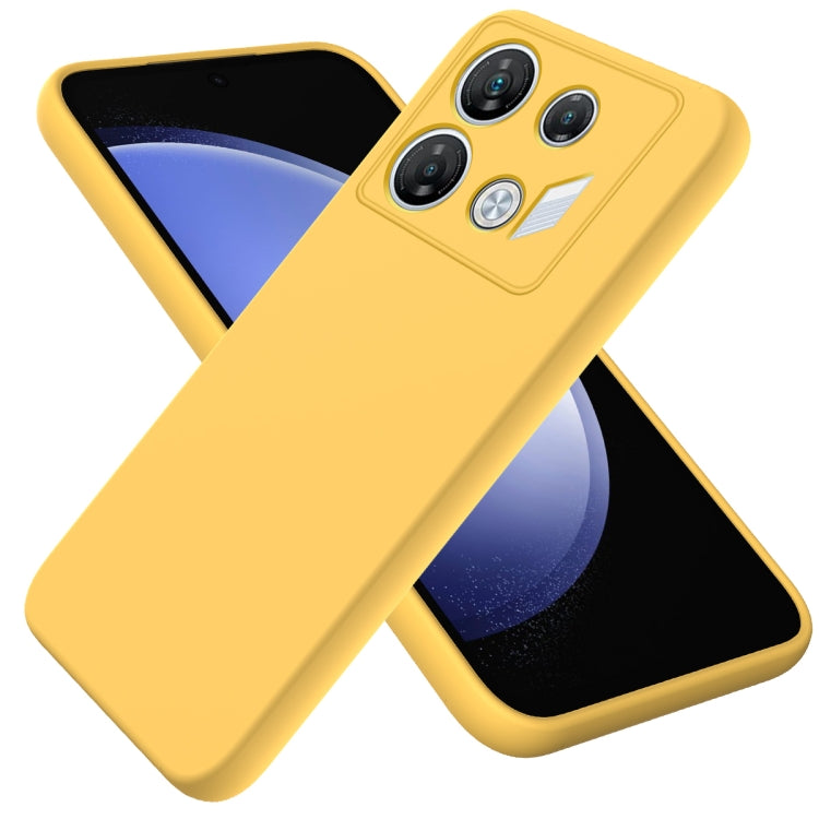 For Infinix GT 10 Pro Solid Color Liquid Silicone Dropproof Full Coverage Protective Case(Yellow) - Infinix Cases by PMC Jewellery | Online Shopping South Africa | PMC Jewellery