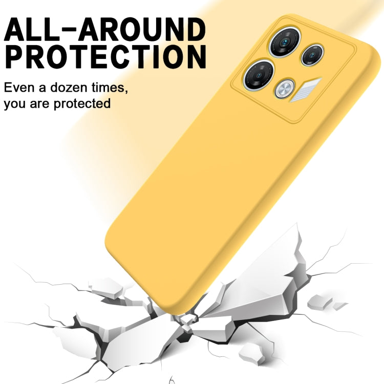 For Infinix GT 10 Pro Solid Color Liquid Silicone Dropproof Full Coverage Protective Case(Yellow) - Infinix Cases by PMC TechLife | Online Shopping South Africa | PMC TechLife