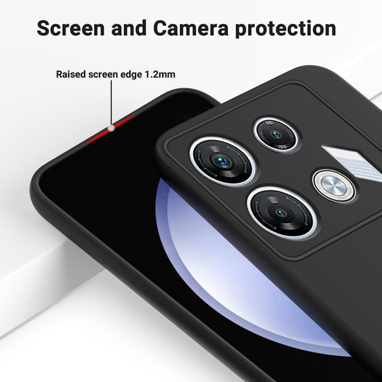 For Infinix GT 10 Pro Solid Color Liquid Silicone Dropproof Full Coverage Protective Case(Black) - Infinix Cases by PMC TechLife | Online Shopping South Africa | PMC TechLife | Buy Now Pay Later Mobicred