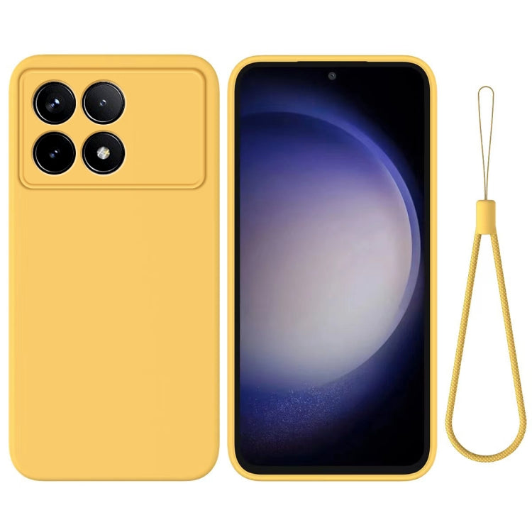 For Xiaomi Poco X6 Pro 5G/Redmi K70E Solid Color Liquid Silicone Dropproof Full Coverage Phone Case(Yellow) - K70E Cases by PMC TechLife | Online Shopping South Africa | PMC TechLife | Buy Now Pay Later Mobicred