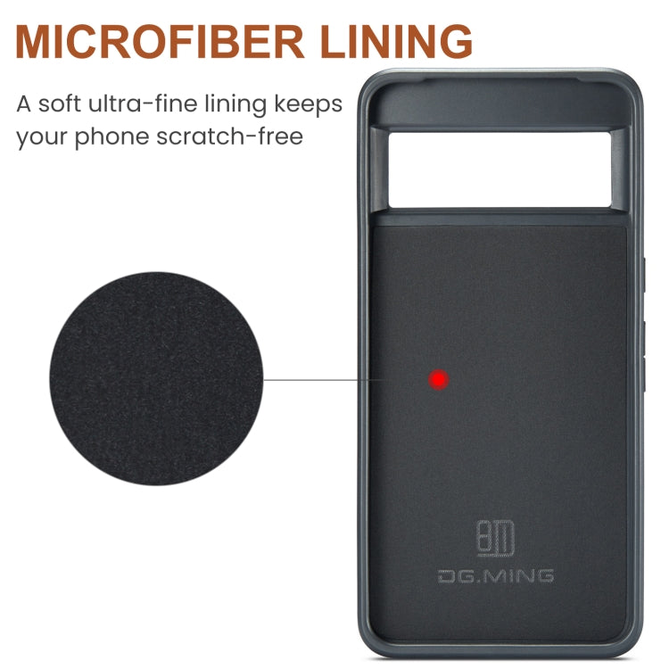 For Google Pixel 8 Pro DG.MING M5 Series Zip RFID Multi Card Detachable Leather Phone Case(Black) - Google Cases by DG.MING | Online Shopping South Africa | PMC TechLife | Buy Now Pay Later Mobicred
